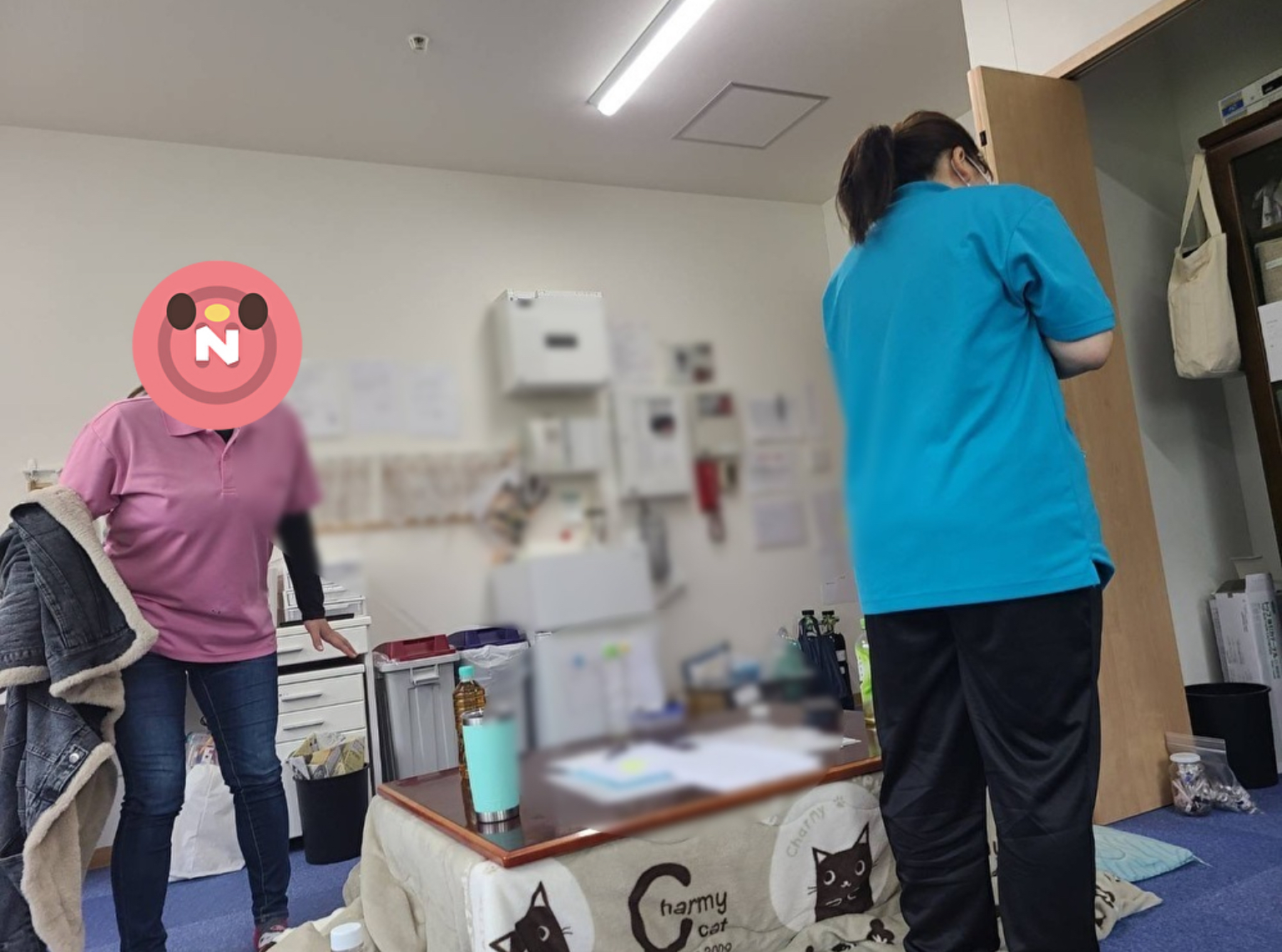 休憩後のよくある光景 イメージ